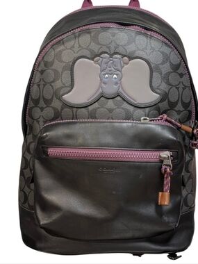 New COACH in Collaboration with Disney West Backpack in Canvas with Dumbo Print